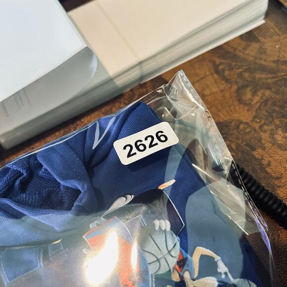 Space Jam Hoodie Youth Size 160 Large Blue Long Sleeve Pullover Thombase‎ NEW - Picture 10 of 10